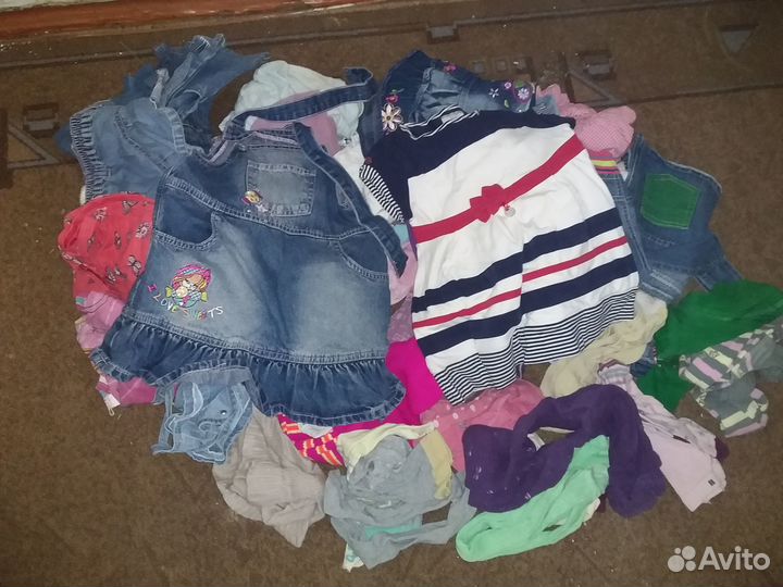 Вещи пакетом на девочку 1-3 года 4 пакета