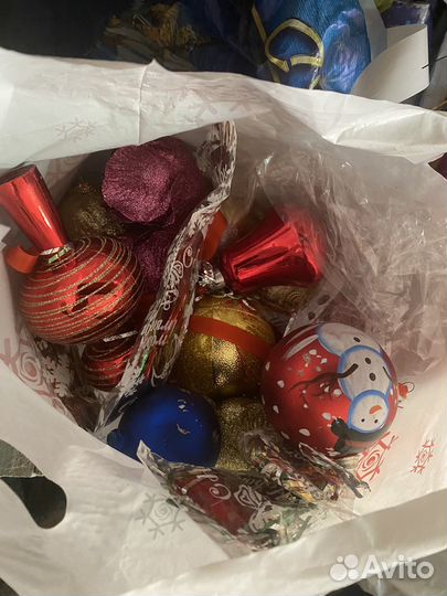 Новогодние игрушки пакетом