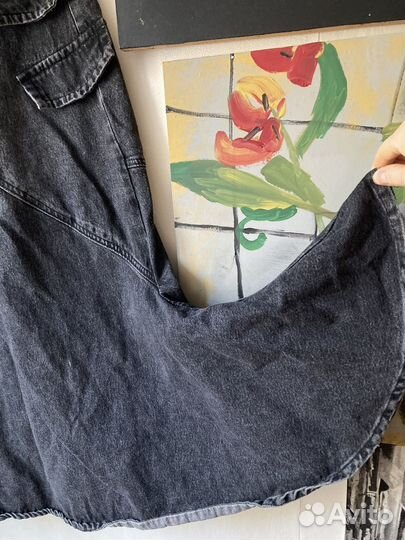 Джинсовая длинная юбка, размер М