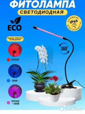 Новая фитолампа для растений, с таймером