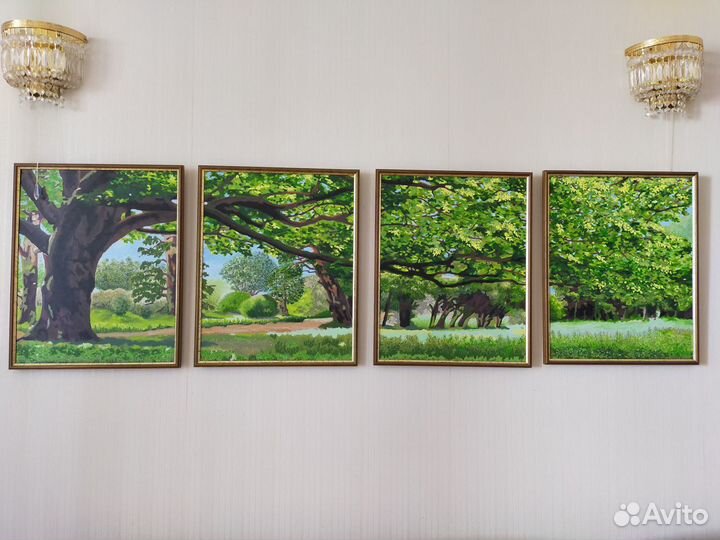 Картина акрилом на холсте пейзаж