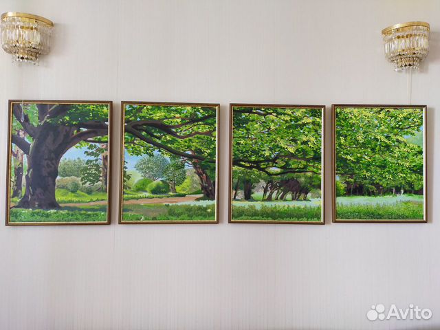 Картина акрилом на холсте пейзаж