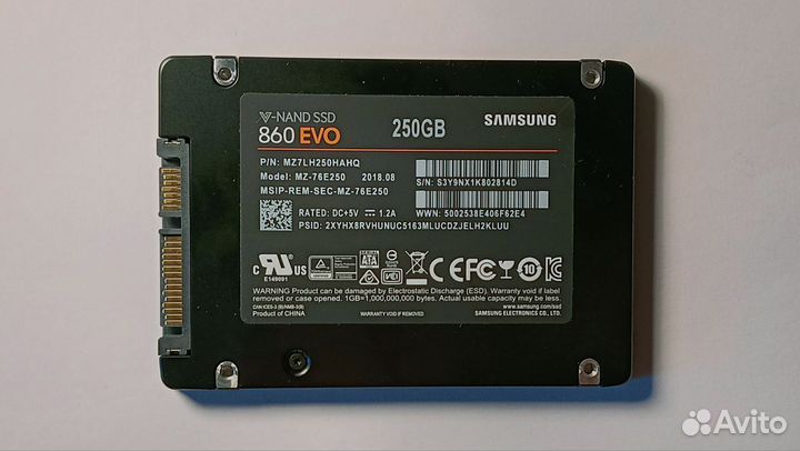 Ssd samsung 860 evo 250gb