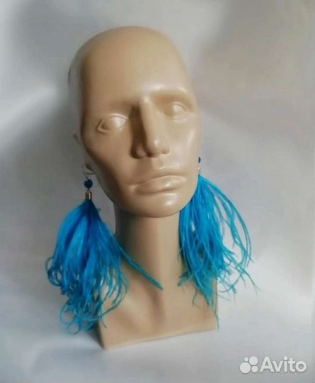 Серьги с перьями