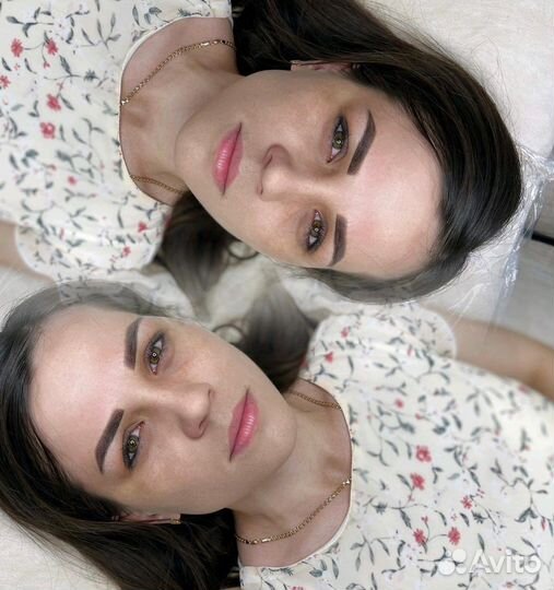 Модель на перманентный макияж брови веки губы