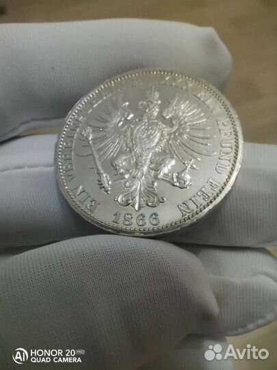 1 Союзный талер 1866 Пруссия Люкс