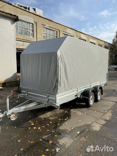 Прицеп 4.6м длиной. Тент 1.8м внутри. Категория В