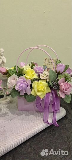 Букет из мыльных роз на 1 сентября