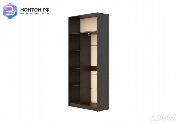 Шкаф 2-створчатый Эва с зеркалом венге / дуб молоч