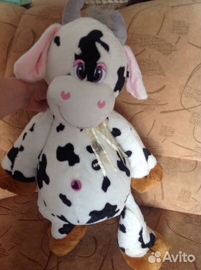 Веселая и плюшевая корова 70см(зайка)