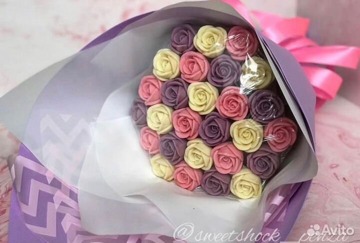 Съедобные букеты из шоколада