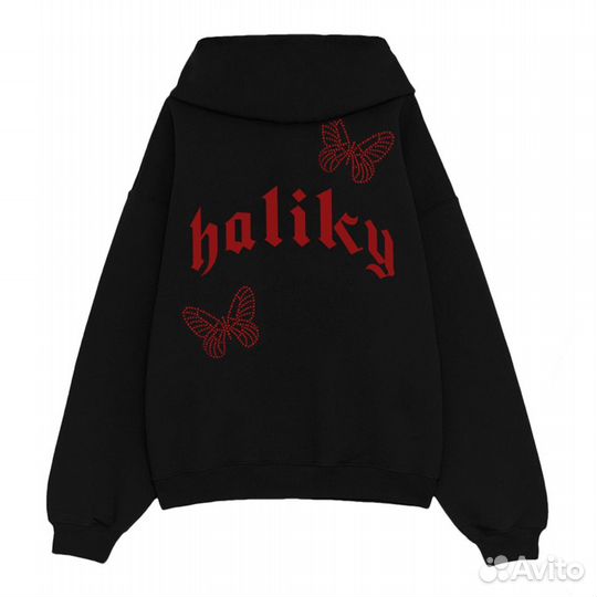 Haliky Red Swarovski Butterflies Hoodie