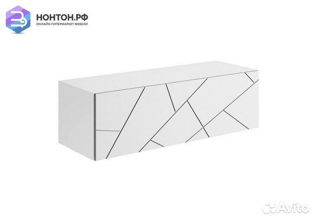 Тумба под тв подвесная Гранж тм-004 белый шагрень