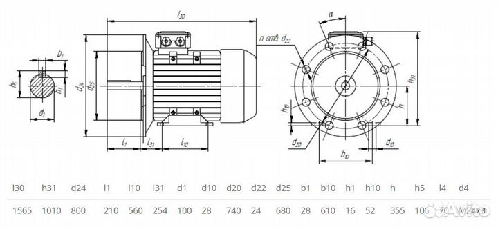 Электродвигатель 5аи 355 L10 (132кВт / 600об)