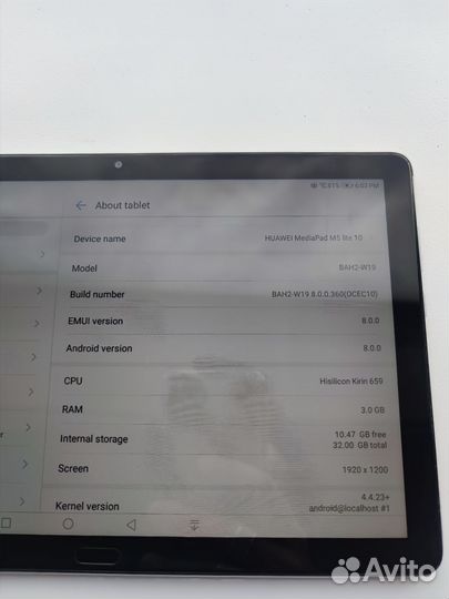 Планшет Huawei mediapad m5 lite 10