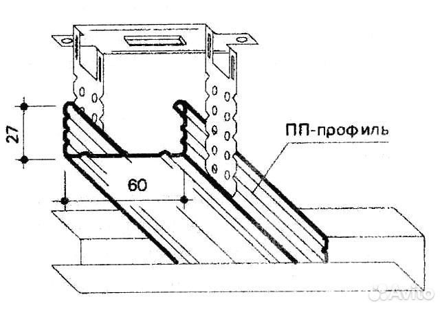 Профиль пп 60*27*3000 оцинкованный 0,45 мм