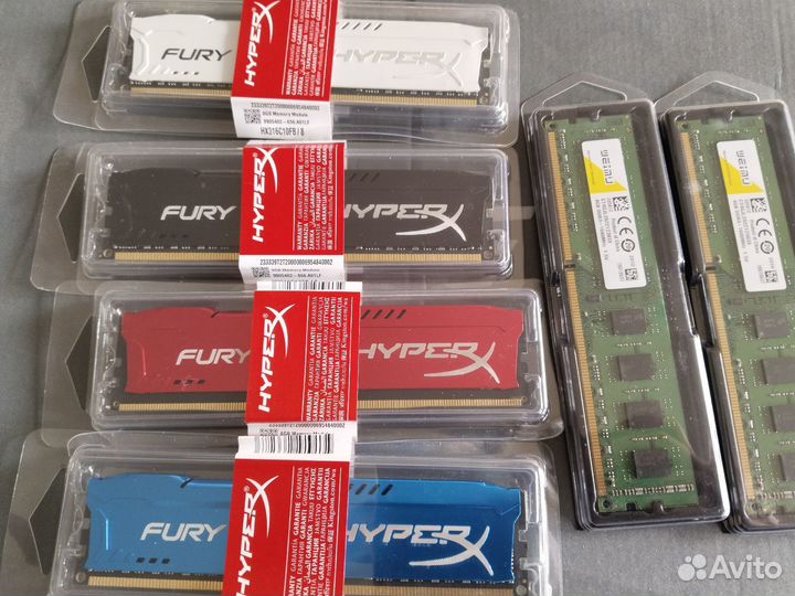 HyperX DDR3 4gb 8GB 1600 новая для компьютера