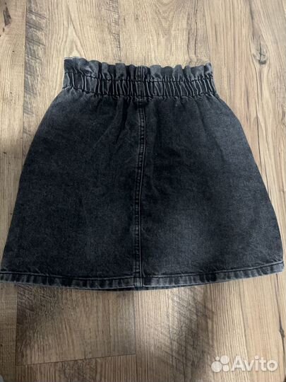 Юбка чёрная джинсовая