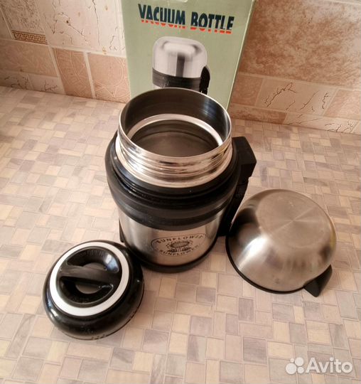 Термос вакуумный с ручкой 0.6