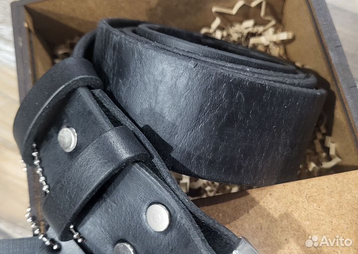 Мужской ремень из натуральной кожи ручной работы