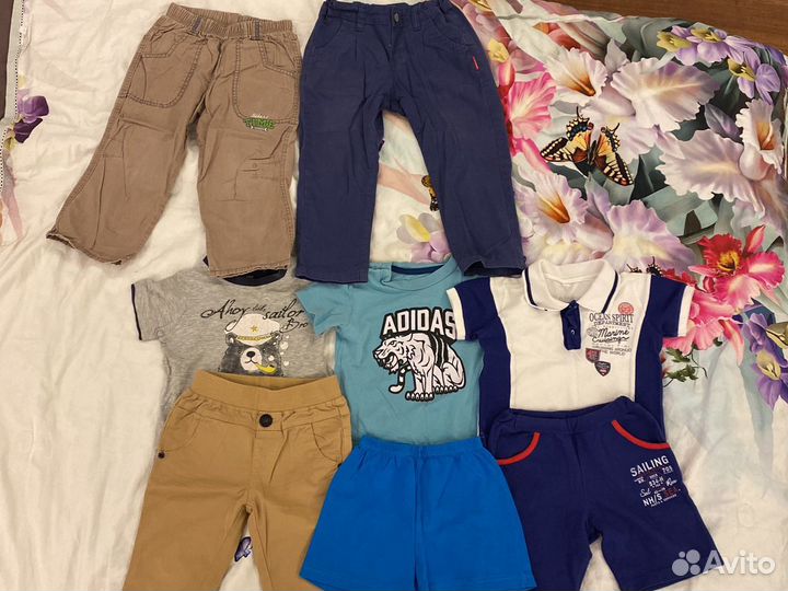 Брюки летние на мальчика 2-3 года, летние футболки