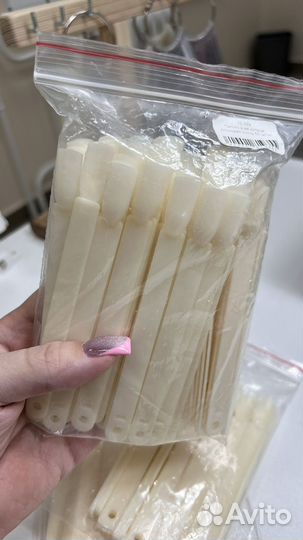 Типсы пластиковые молочные для дизайна