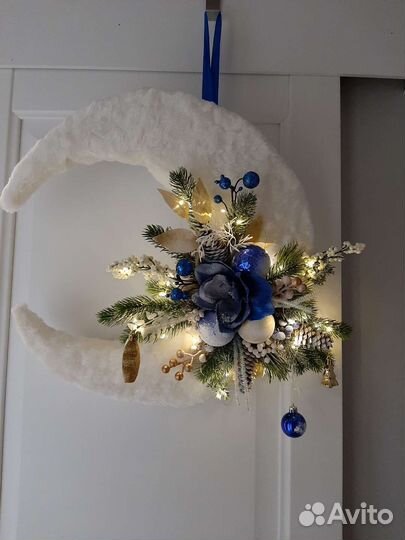 Новогодний декор, интерьерные композиции, венки