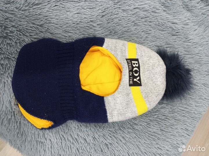 Шапка шлем зимняя