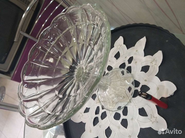 Ваза для фруктов на ножке СССР