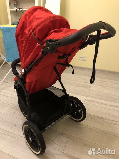 Коляска детская трехколёсная красная Phil and Teds