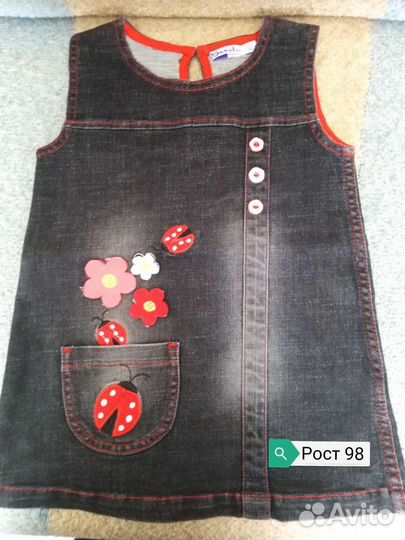 Джинсовый сарафан для девочки