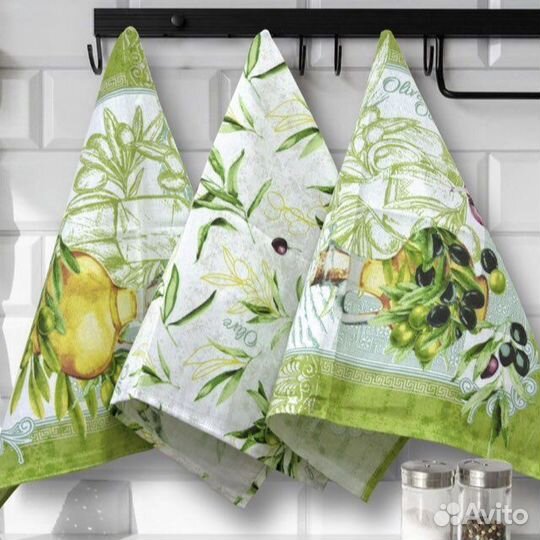 Набор вафельных полотенец кухонные