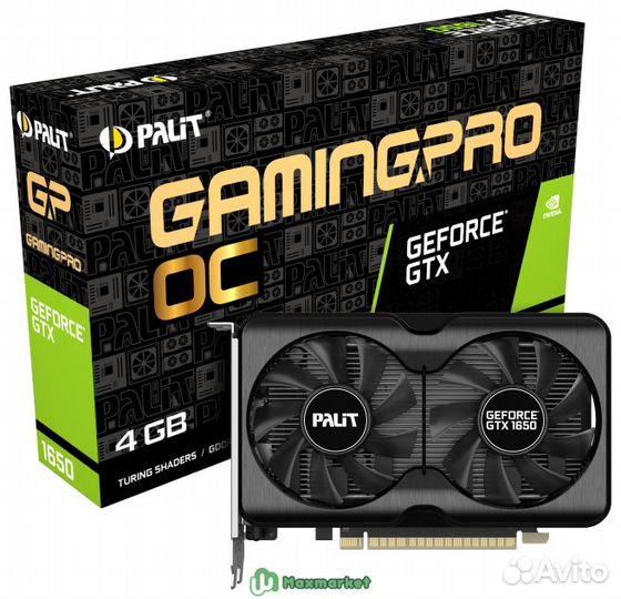 Видеокарта Palit GeForce GTX 1650 Gaming Pro OC, 4