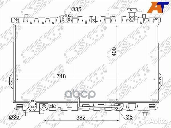 Радиатор Hyundai Santa Fe 00-06 / Santa Fe Classic