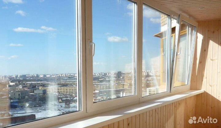 Остекление балконов и лоджий в рассрочку N4804