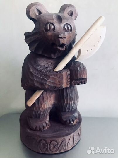 Сувенир подарок «Медведь из дерева»