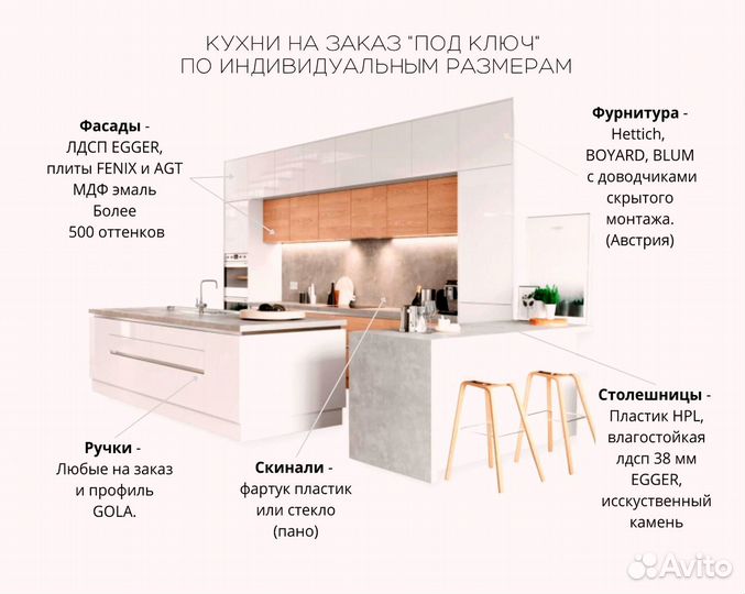 Кухонный гарнитур Глетчер на заказ