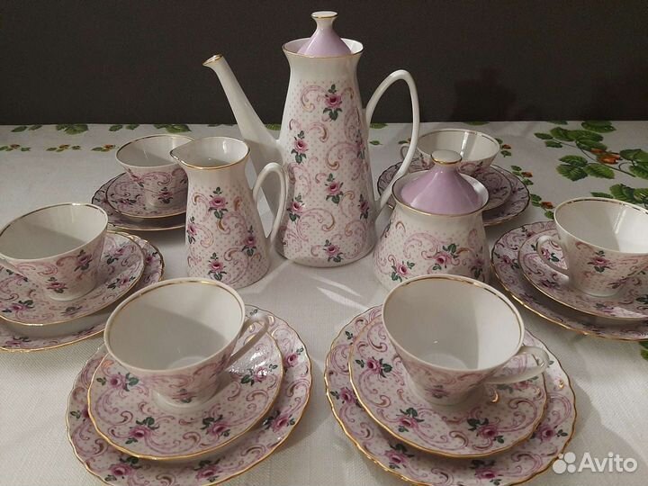 Сервиз кофейный, Рига. 21 предмет