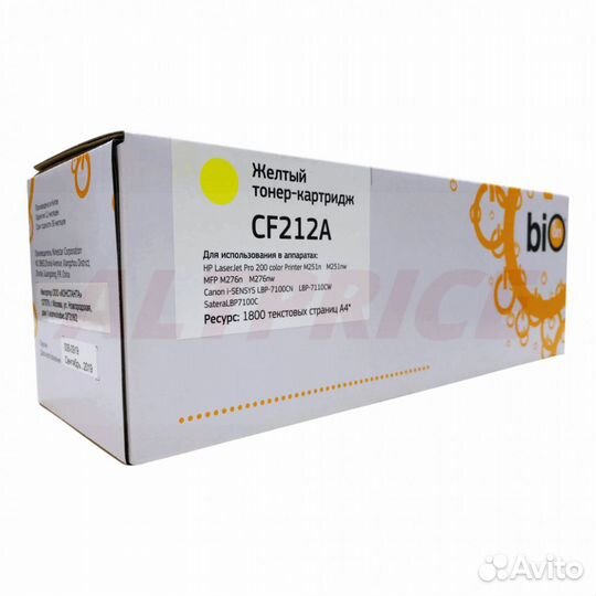 Картридж CF212A желтый 1800 стр