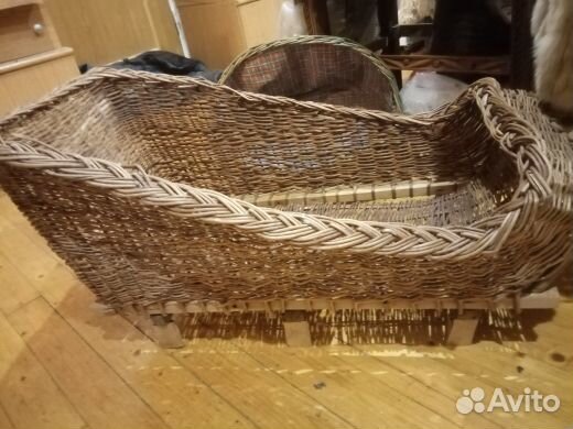 Корзина из натуральной лозы (Сани)