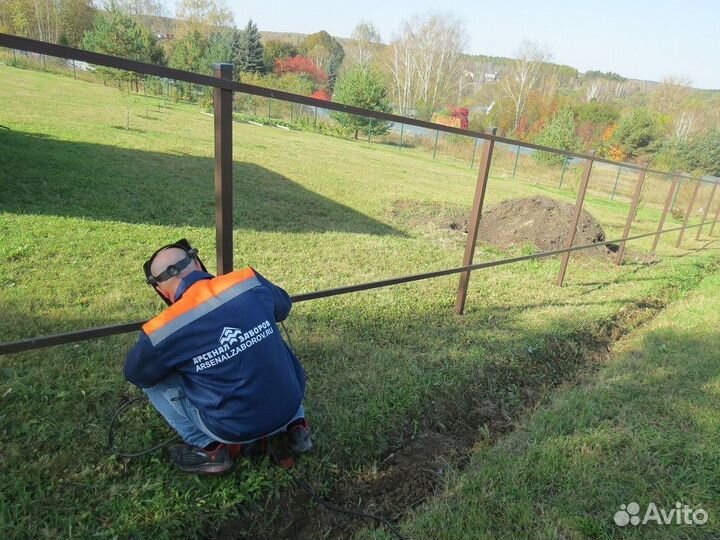 Забор из 3Д панелей 10 соток под ключ