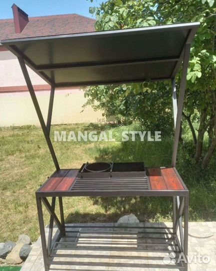 Мангал с крышей