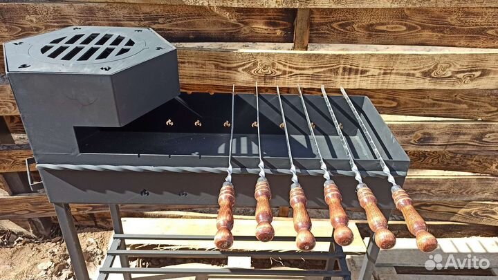 Мангал с печью под казан