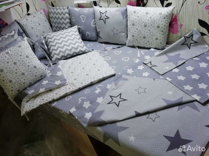 Новые бортики в кроватку