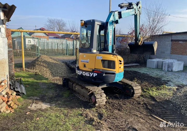 Аренда ямобура мини экскаватора бурение свай забор