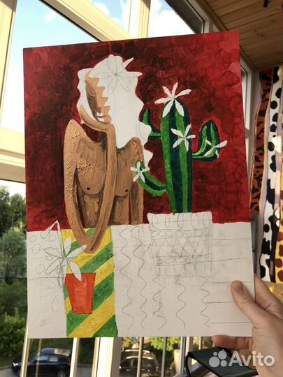 Картина в стиле ню «Летний зной»