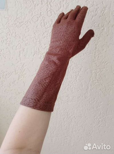 Винтажные перчатки осенние, ретро 70е гг