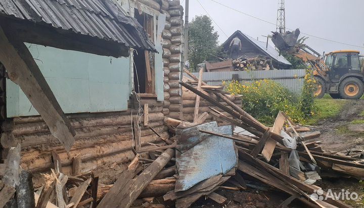 Расчистка участка Демонтаж Слом дома Вывоз мусора