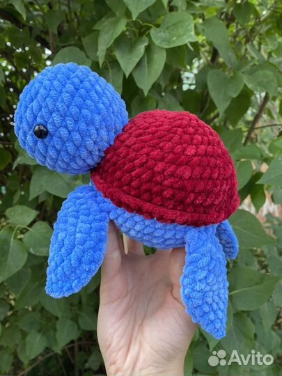 Черепашка из плюшевой пряжи