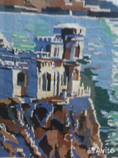 Вышивка крестом СССР крым ласточкино гнездо